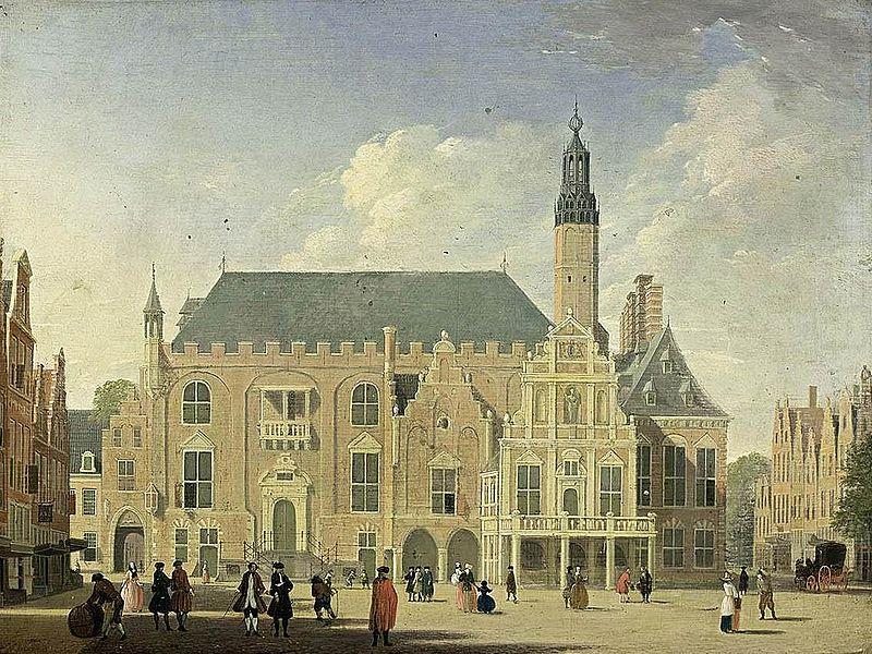 Jan ten Compe Haarlem: view of the Town Hall china oil painting image